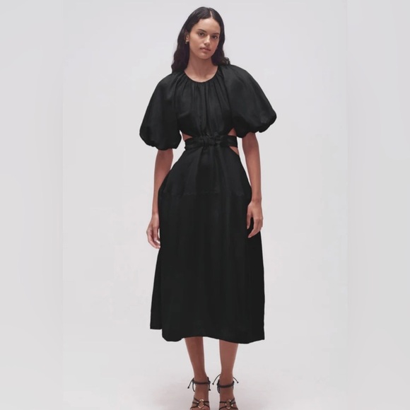 Aje Mimosa Cut Out Midi Dress in Black size AU 6, US 2 - Picture 3 of 13